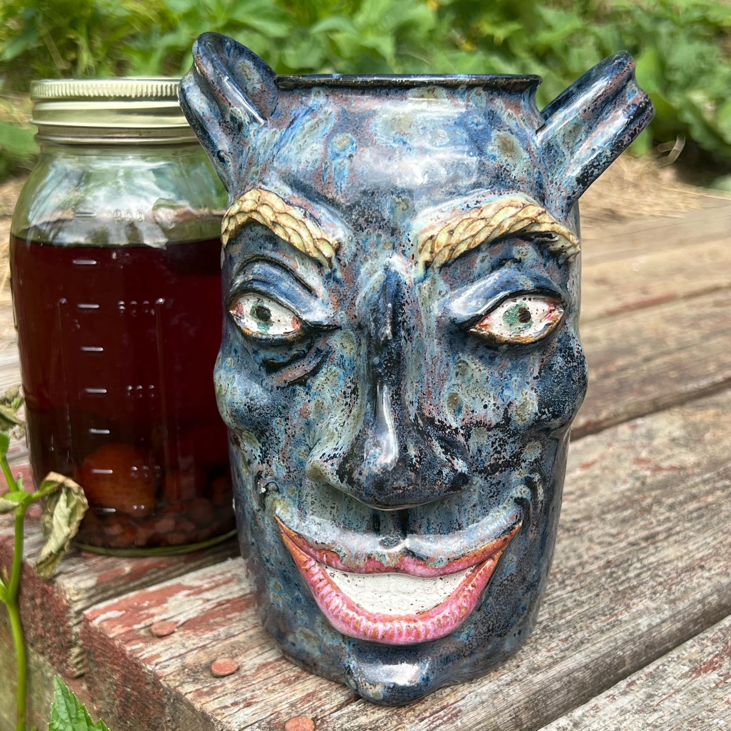 Facejug Appalachian Folk Art Handmade Pottery