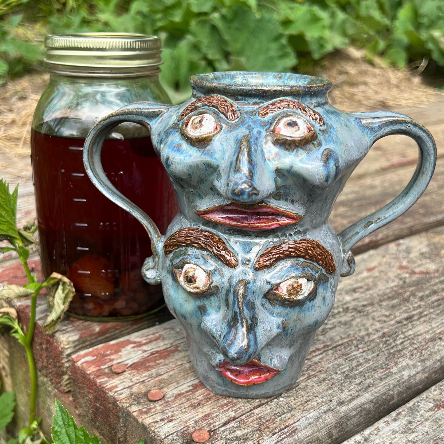 Facejug Appalachian Folk Art Handmade Pottery